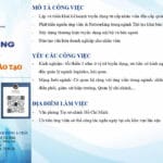 Tuyển dụng Nhân viên tuyển dụng & đào tạo
